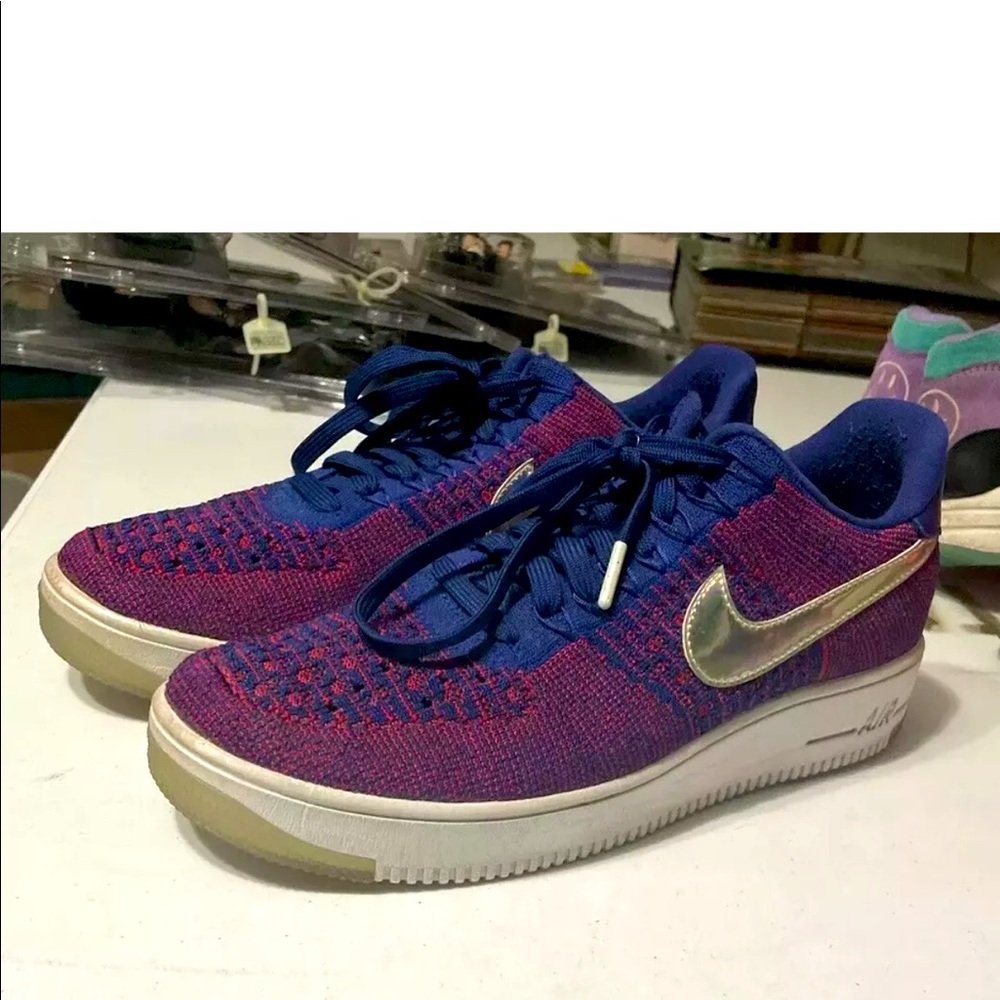 Size 9.5 - Nike Air Force 1 Photo Blue Hyper Red